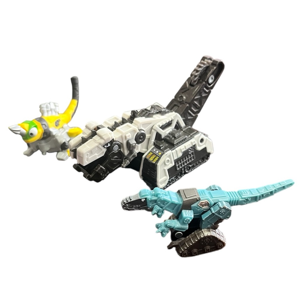 Dinotrux action figures- D-Structs, Scraptor, and Reptool